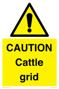 CAUTION Cattle grid